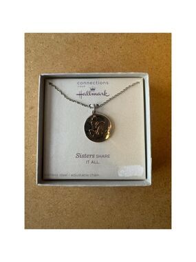 Women's Hallmark Silver & Gold Butterfly Sisters Pendant Necklace One Size